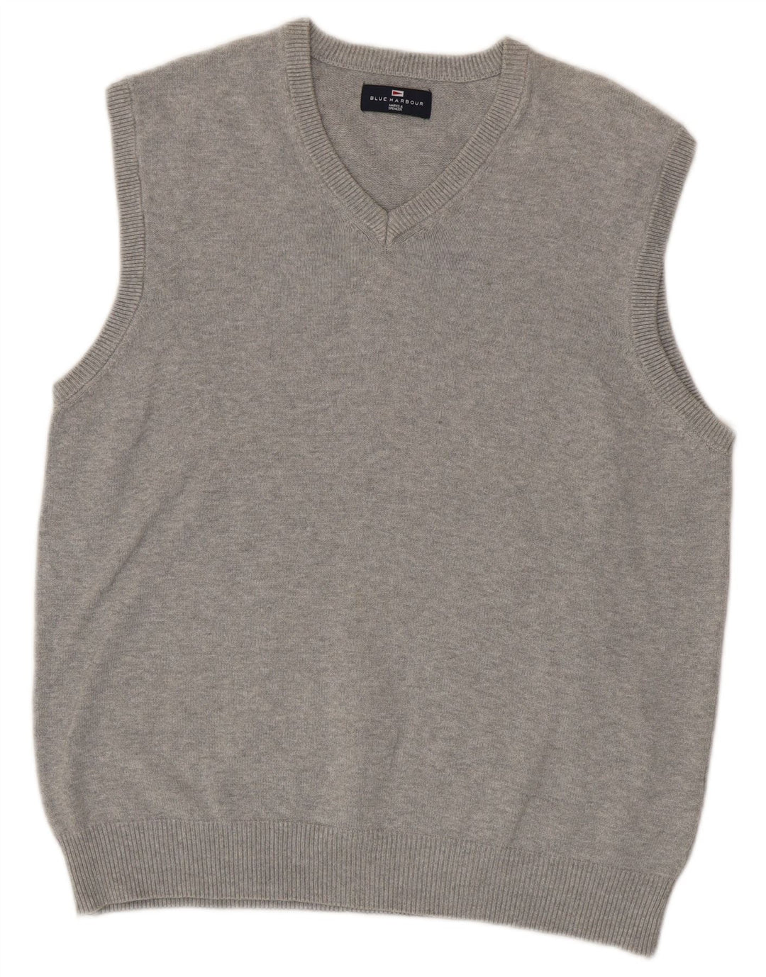 Мужская майка Mark & Spencer Blue Harbour Vest, хлопковая, среднего серого цвета