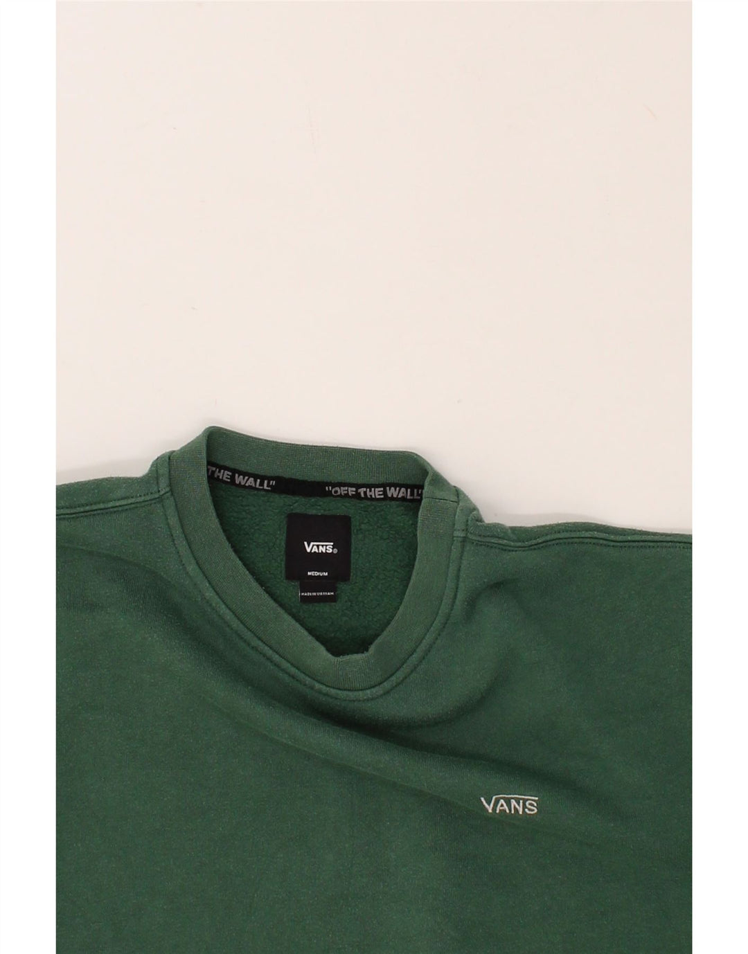 Мужской свитер VANS, хлопковый джемпер среднего зеленого цвета