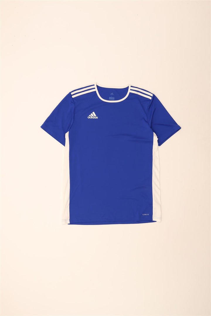 Мужская футболка Adidas Climalite, большой синий полиэстер с цветными блоками