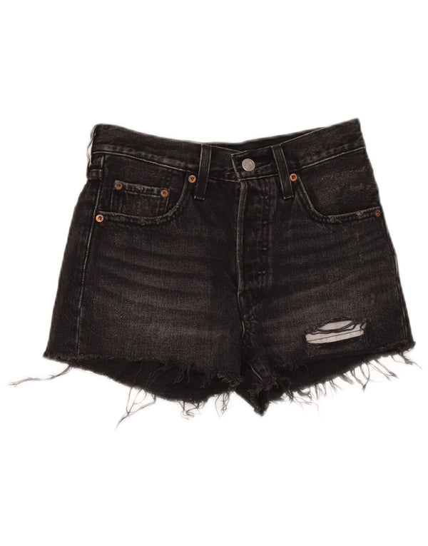 Женские джинсовые шорты Levi's 501 W24 XS, черный хлопок
