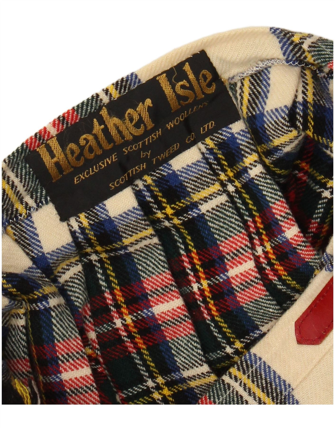 ВИНТАЖНАЯ женская юбка с запахом W24 XS, разноцветная клетчатая шерсть