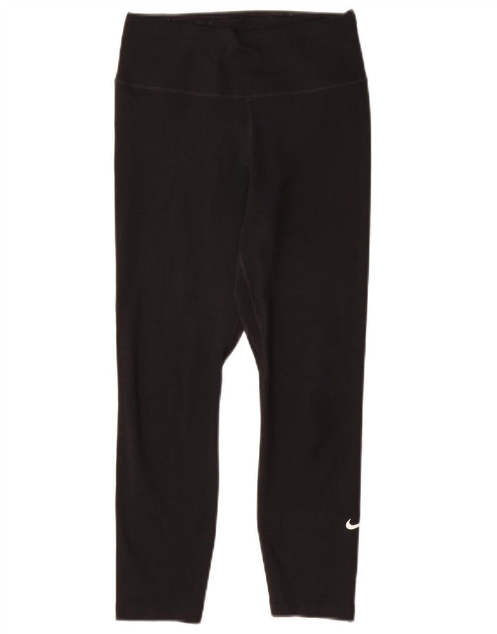 Женские леггинсы-капри NIKE Dri Fit UK 4 XS, черный полиэстер