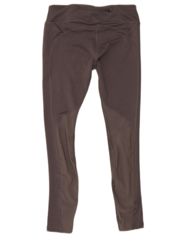 Женские укороченные леггинсы Nike Dri Fit UK 12, полиэстер среднего серого цвета