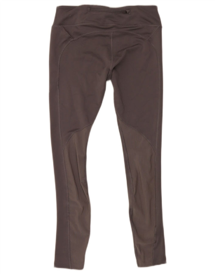 Женские укороченные леггинсы Nike Dri Fit UK 12, полиэстер среднего серого цвета