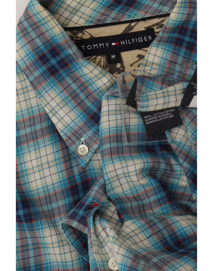Мужская фланелевая рубашка Tommy Hilfiger в клетку синего цвета, хлопок