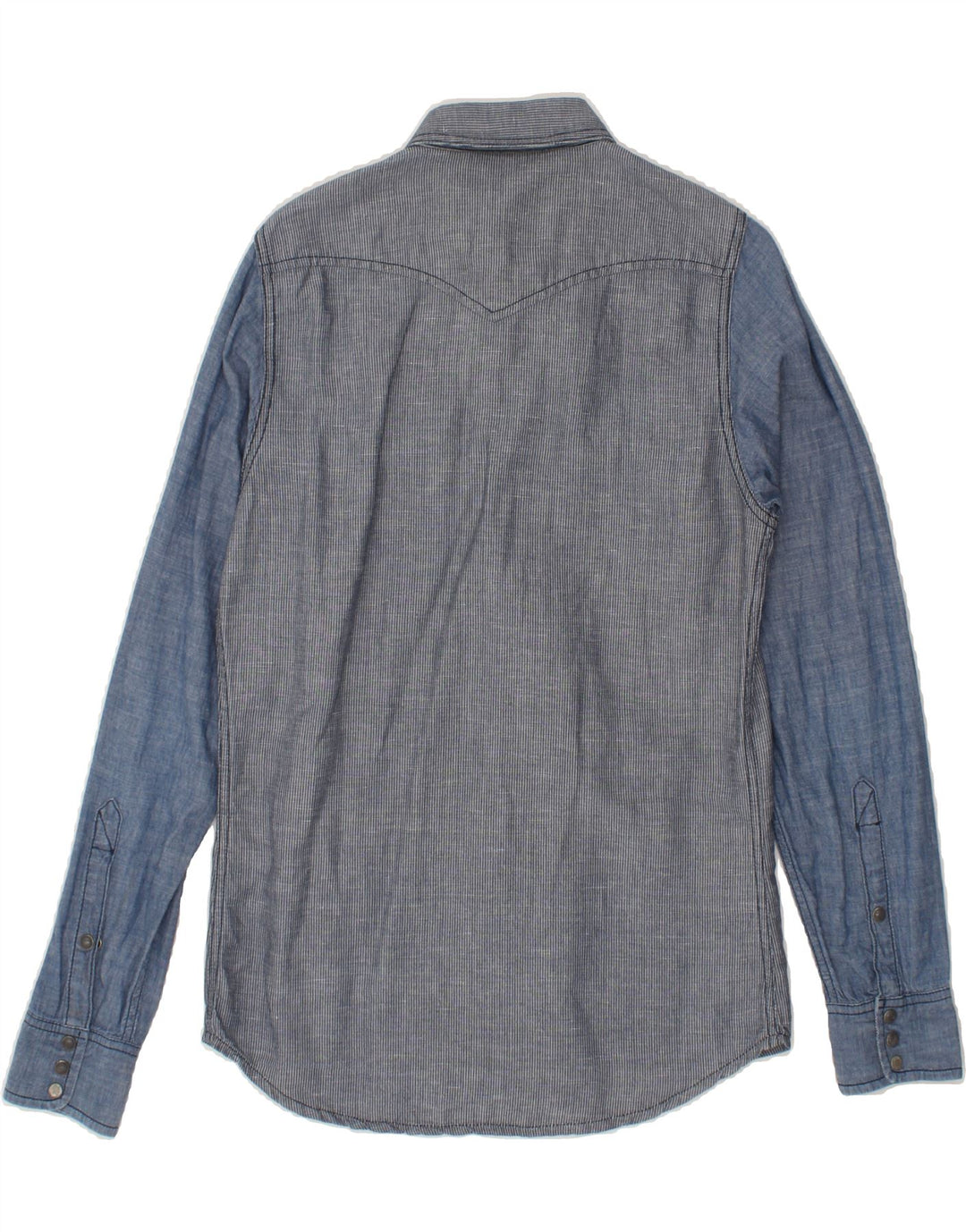 DIESEL Mens Shirt Small Blue Colourblock Cotton Vintage Diesel and Second-Hand Diesel from Messina Hembry 