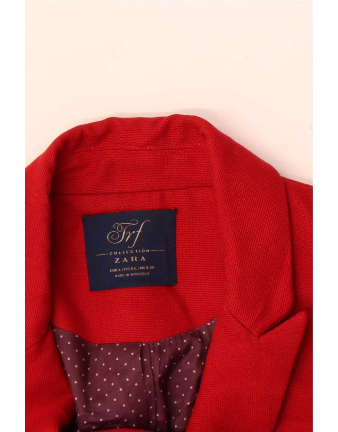 Женский двубортный пиджак Zara UK 14, большой красный