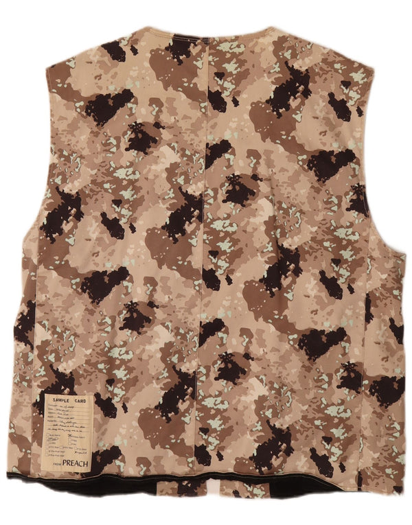 Мужской жилет VINTAGE Utility Gilet UK 40, большой размер, бежевый камуфляжный хлопок
