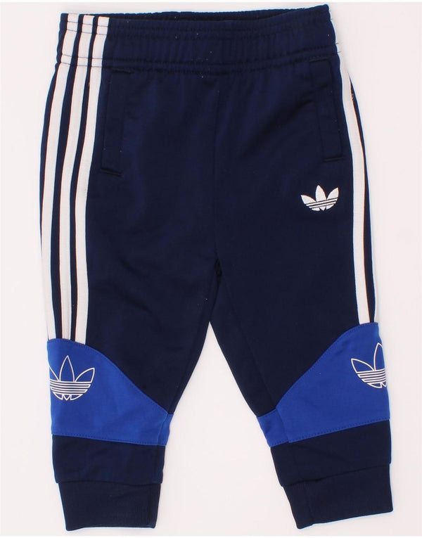 Спортивные брюки Adidas для мальчиков с графическим рисунком 9-12 месяцев, темно-синие