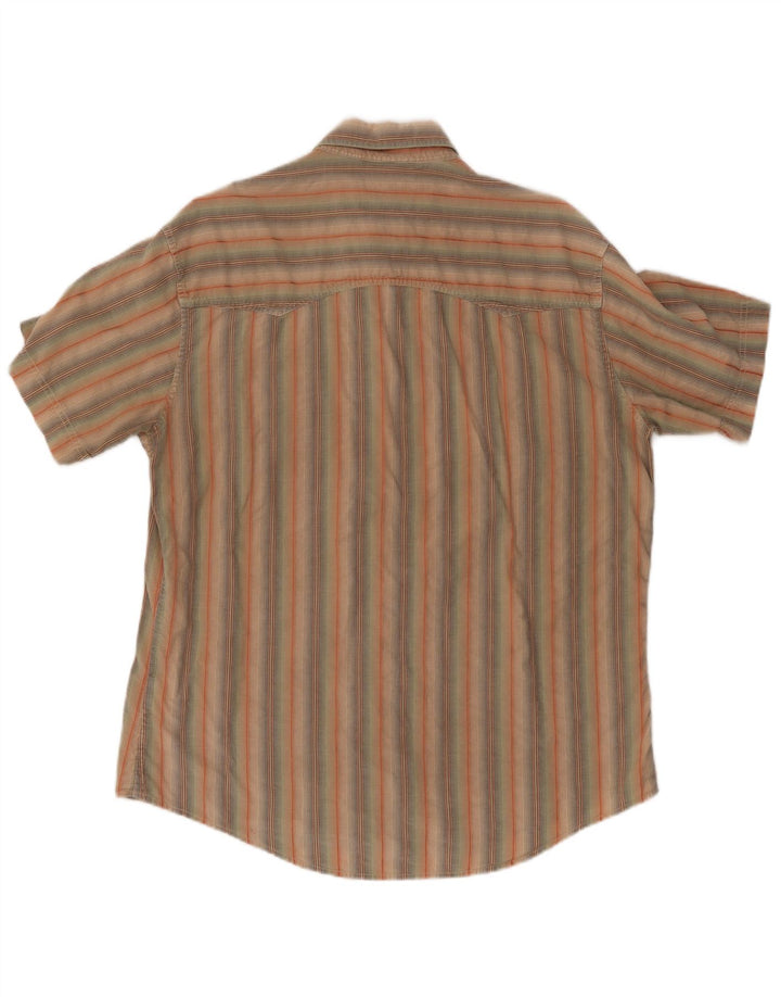 MARLBORO CLASSICS Мужская рубашка с коротким рукавом 2XL, хлопок в разноцветную полоску