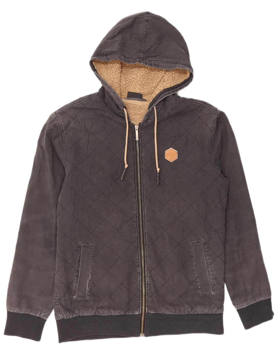 Мужской свитер с капюшоном на молнии RIP CURL, маленький черный