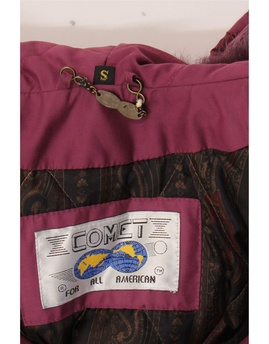 VINTAGE Womens Oversized Hooded Windbreaker Jacket UK 10 Small Purple Vintage Vintage and Second-Hand Vintage from Messina Hembry 