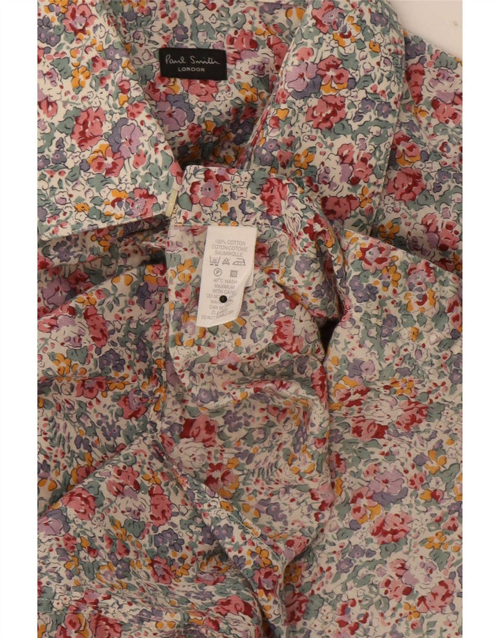 Мужская формальная рубашка Paul Smith, размер 42 16 1/2, большая разноцветная с цветочным принтом
