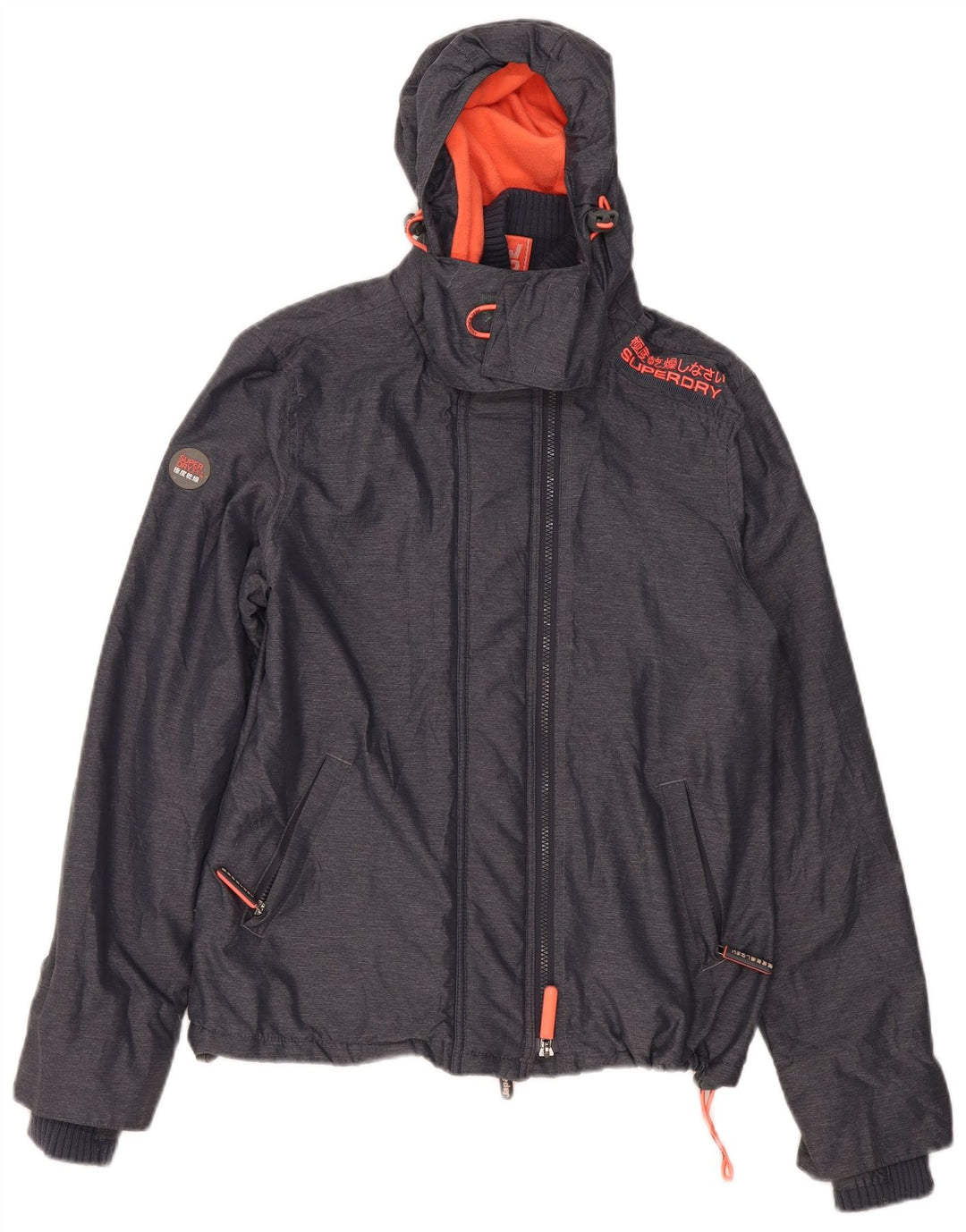 Женская ветровка с капюшоном Superdry UK 16, большая серая