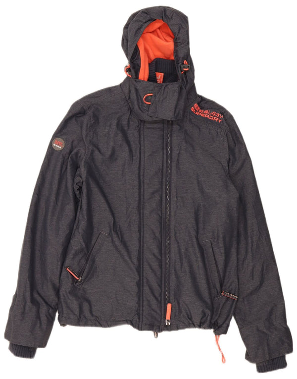 Женская ветровка с капюшоном Superdry UK 16, большая серая