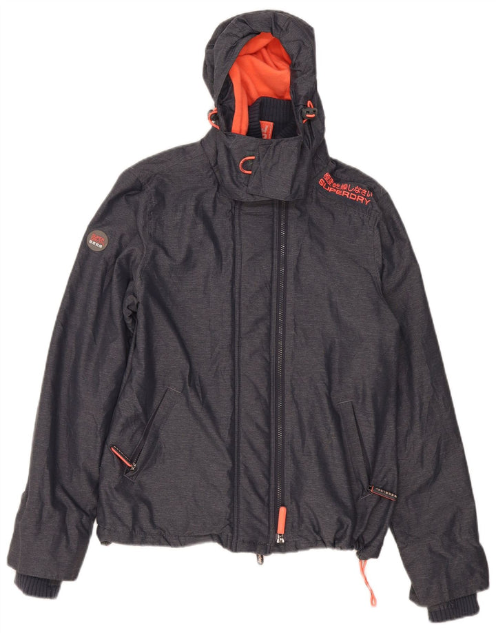 Женская ветровка с капюшоном Superdry UK 16, большая серая