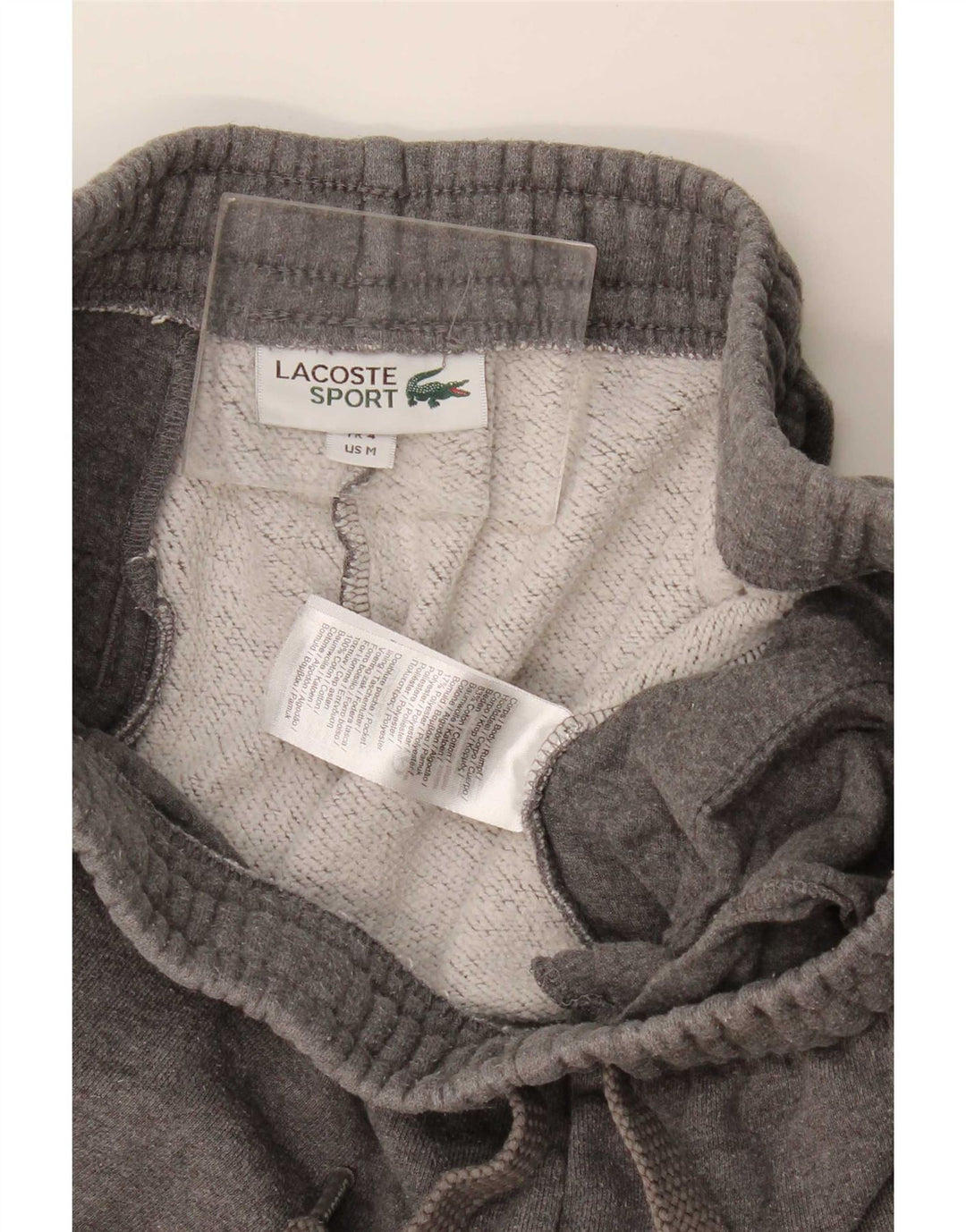 Мужские спортивные шорты Lacoste, размер 4, средний серый хлопок с крапинками