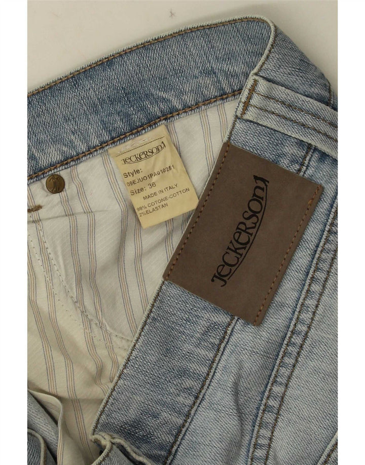 Женские прямые джинсы Jeckerson W36 L30 синие, хлопок