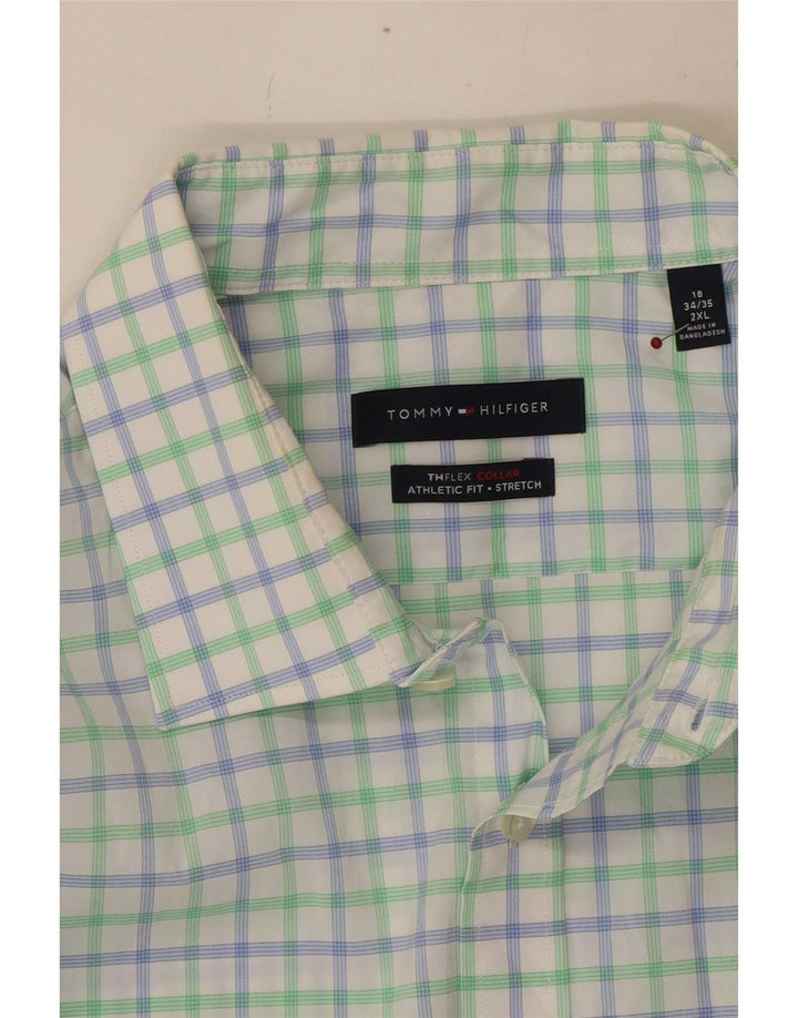 Мужская спортивная рубашка Tommy Hilfiger, размер 18, 2XL, разноцветная клетчатая клетка