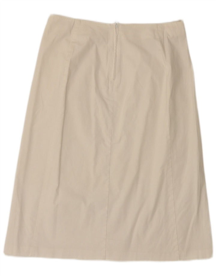 Benetton Женская юбка-трапеция IT 42 Medium W28 Белый хлопок