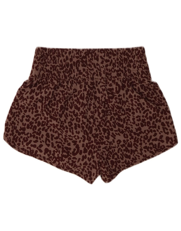 Женские спортивные шорты Gap UK 4 XS, коричневые, полиэстер с животным принтом