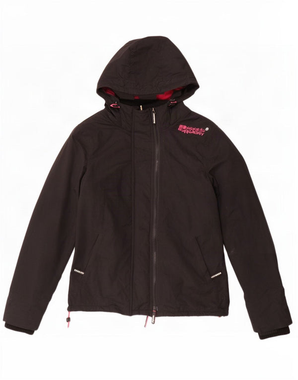 Женская ветровка с капюшоном Superdry UK 14, большая черная