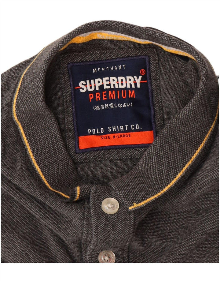 Мужская рубашка-поло Superdry XL серая