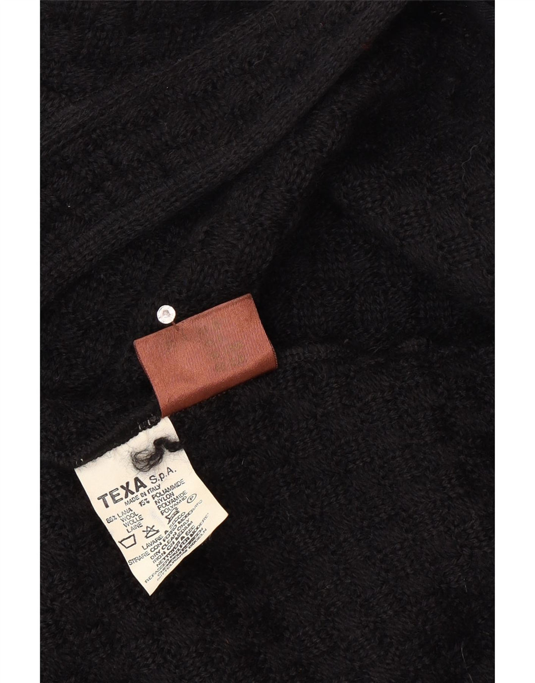 Винтажный женский кардиган-свитер UK 12, средний черный шерстяной