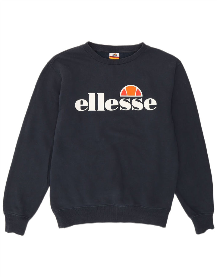 Женский джемпер оверсайз с графическим рисунком Ellesse UK 8, маленький, темно-синий