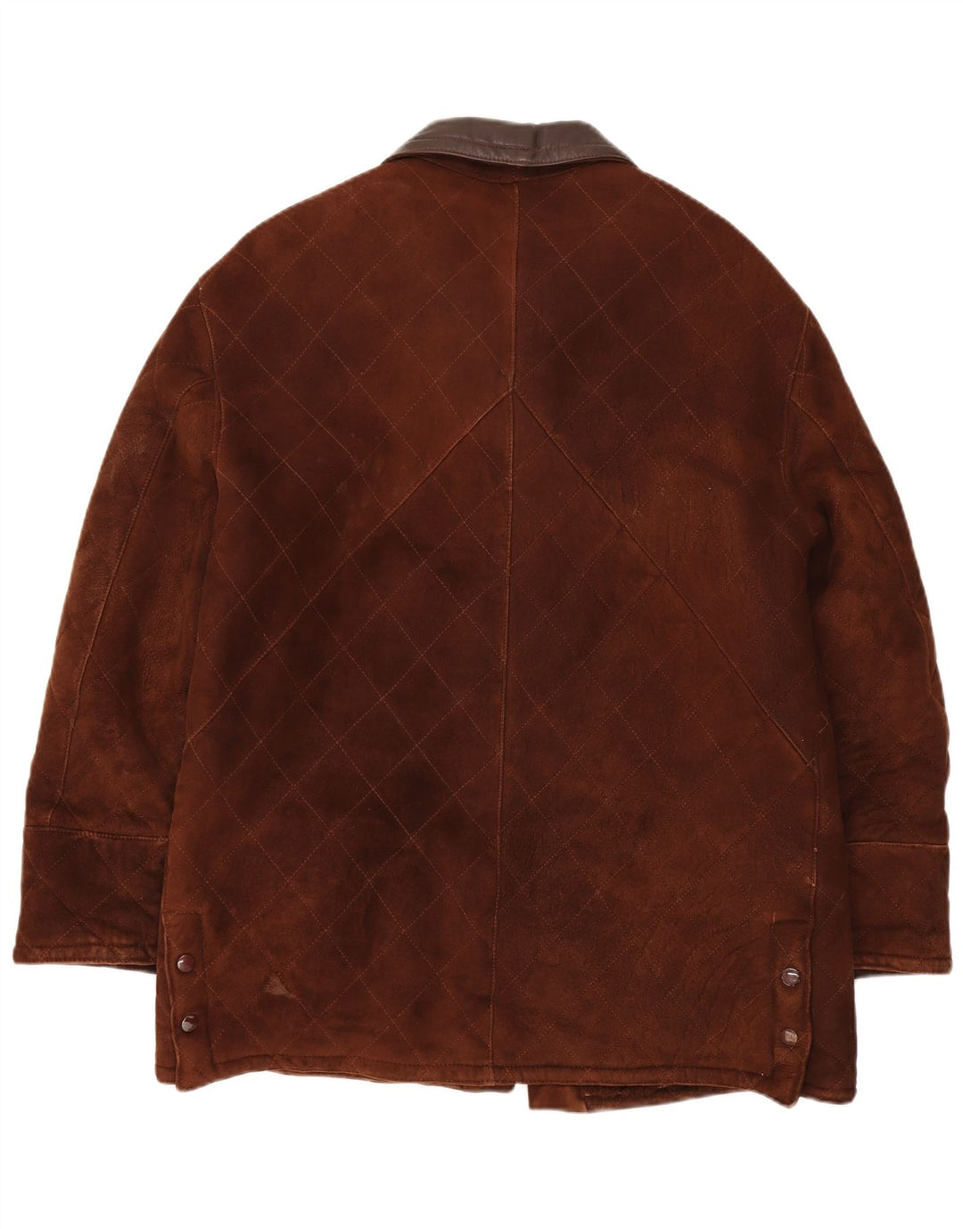 Винтажная мужская короткая дубленка IT 50, большая коричневая короткая дубленка