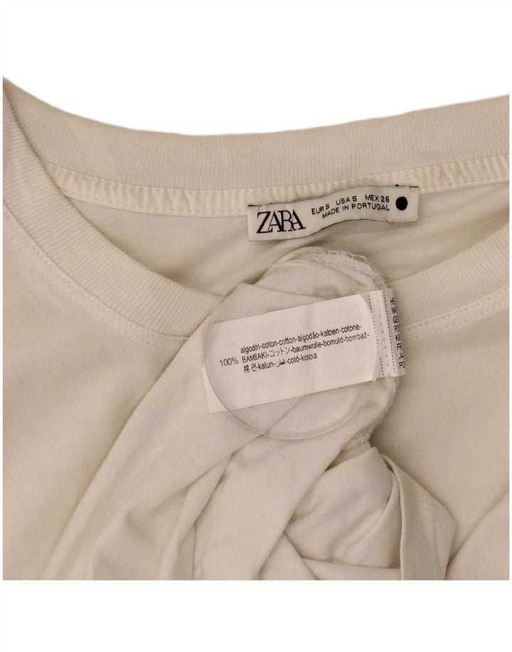 Женский жилет Zara UK 10, маленький белый хлопок