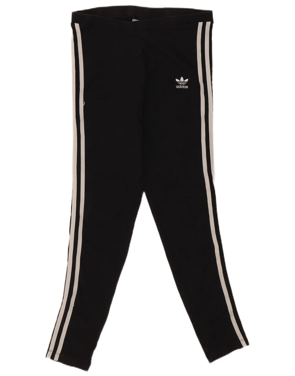 Женские леггинсы Adidas UK10, маленькие черные хлопковые