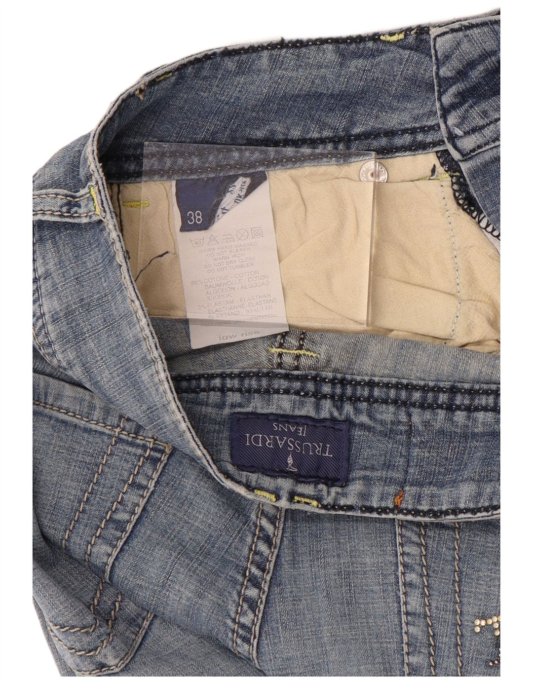 TRUSSARDI Женские джинсы Bootcut IT 38 XS W26 L29 Синий хлопок