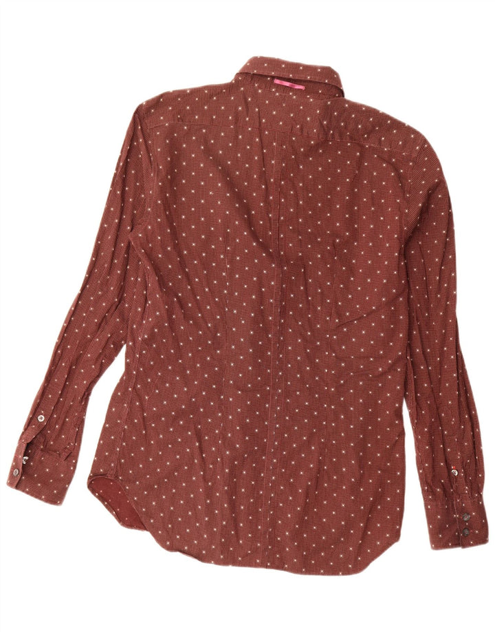 PAUL SMITH Мужская рубашка среднего размера в красную пятнистую клетку