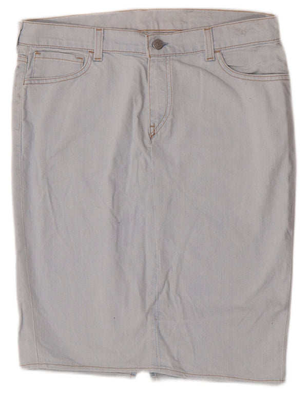 Женская джинсовая юбка Levi's W32, большая синяя, хлопок