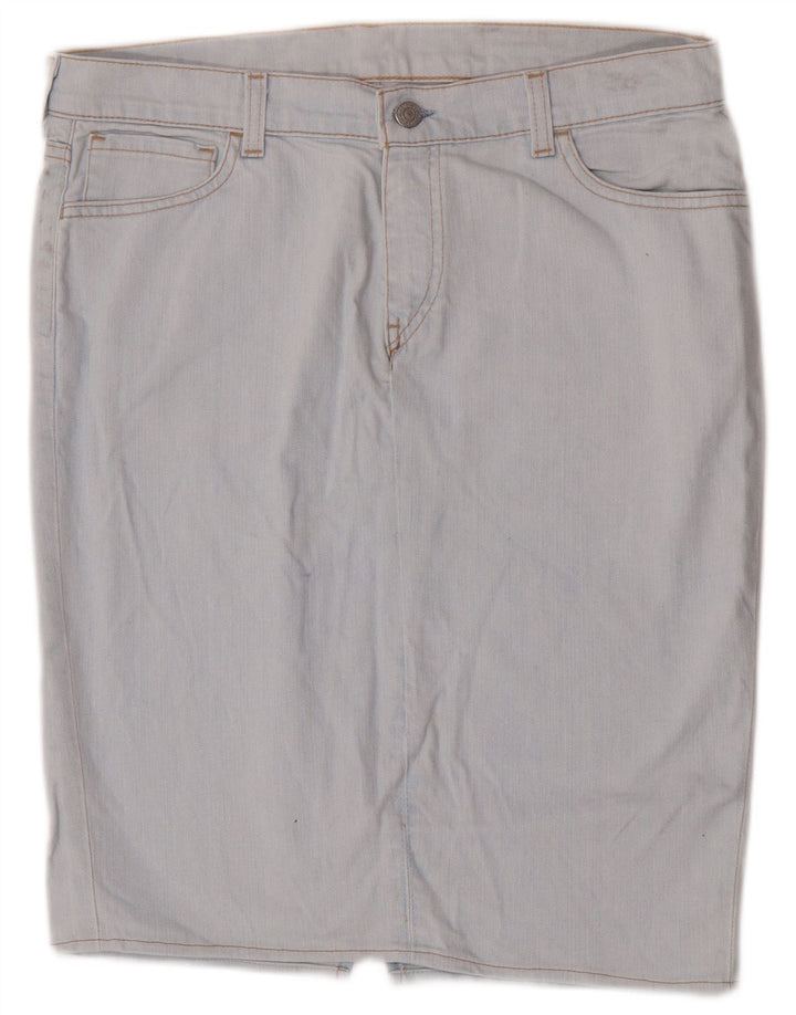 Женская джинсовая юбка Levi's W32, большая синяя, хлопок