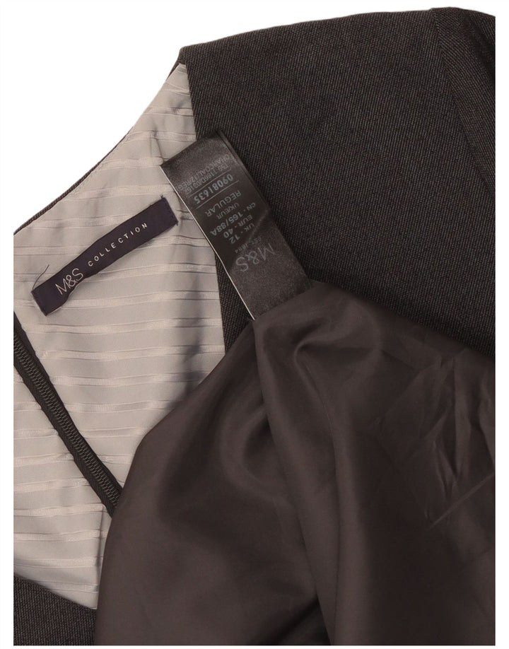 Женское платье-футляр Marks & Spencer UK 12, полиэстер среднего серого цвета