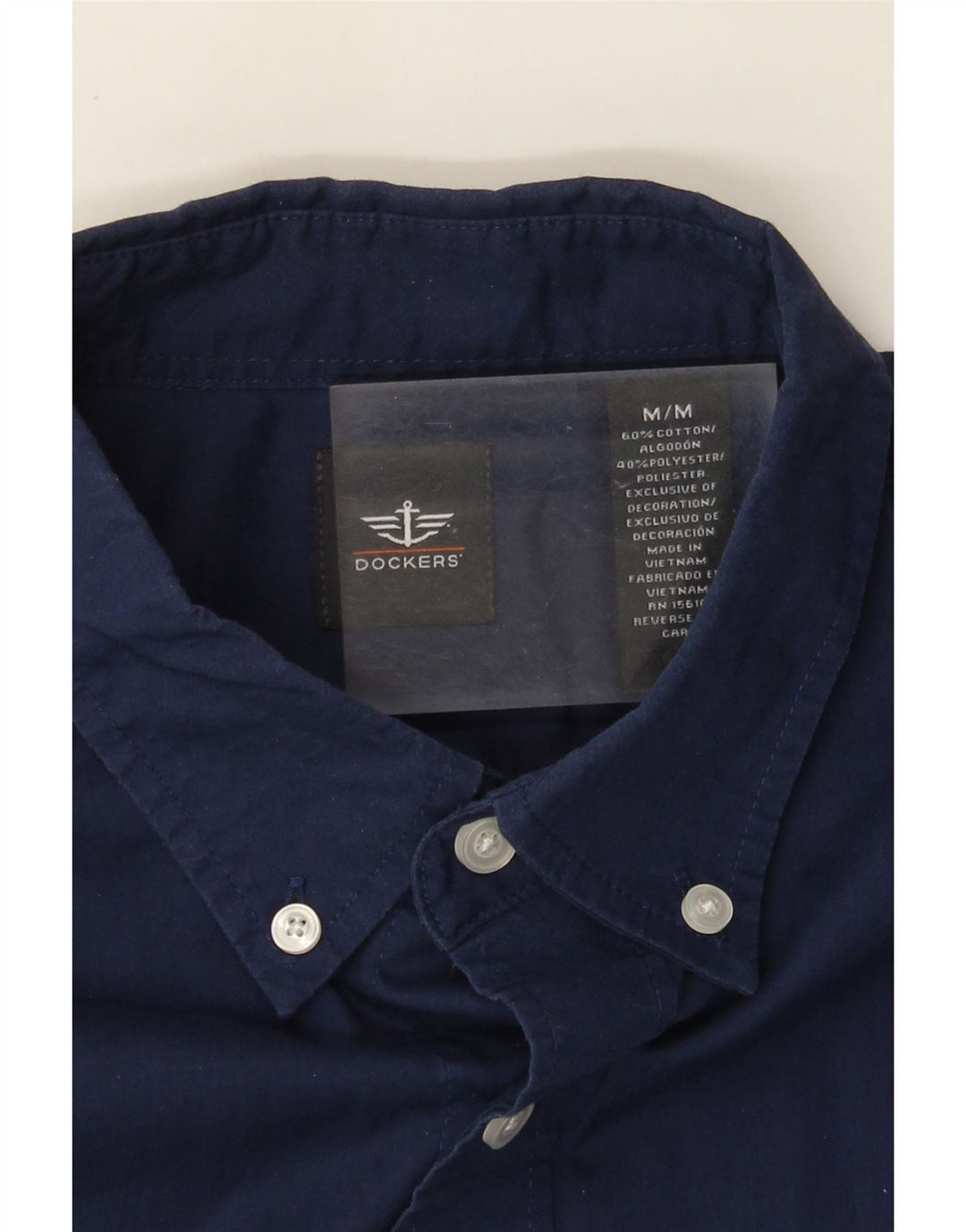 Мужская рубашка Dockers среднего размера, темно-синяя, хлопковая