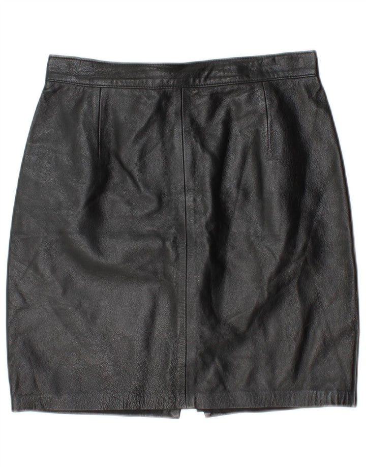 Юбка женская кожаная MARY ALBERT IT 44 Medium W28 Черная кожа