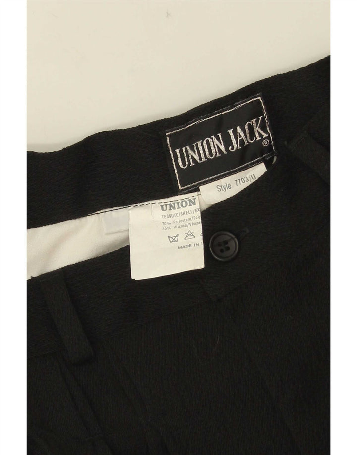 Винтажные женские костюмные брюки IT 44 Medium W26 L35, черный полиэстер