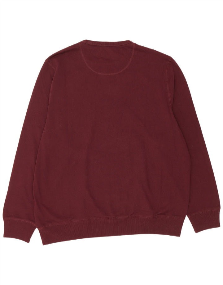 Мужской джемпер обычного кроя Marks & Spencer 2XL, бордовый хлопок, хлопок