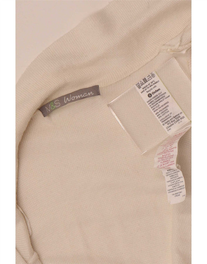 Женский открытый кардиган Marks & Spencer UK 14, средний бежевый, полиамид