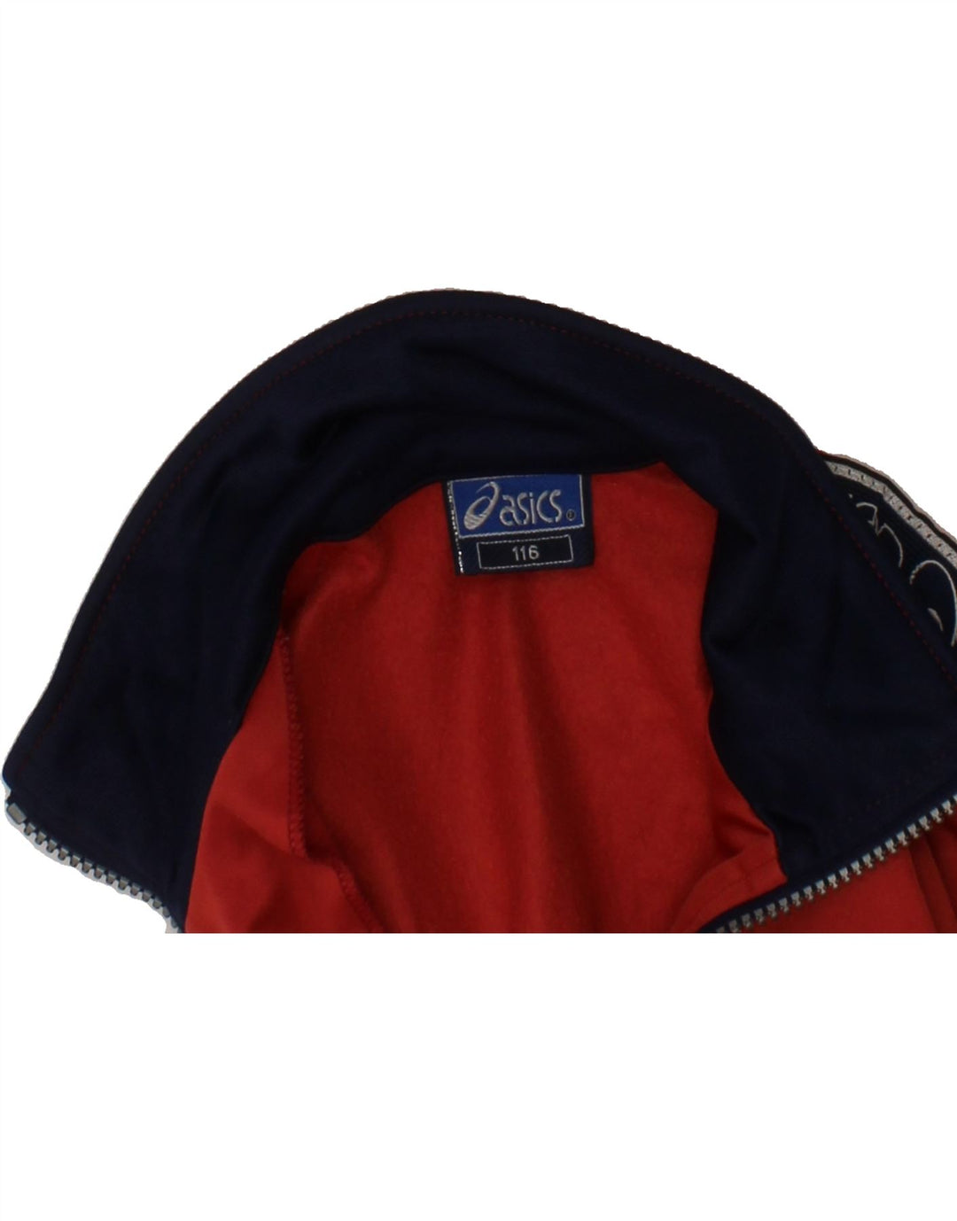 ASICS Boys Graphic Tracksuit Top Jacket 5-6 Years Red Colourblock Vintage Asics and Second-Hand Asics from Messina Hembry 