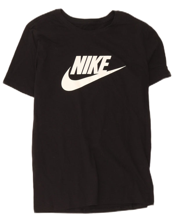 Женская футболка с графическим рисунком Nike Top UK 12, средний черный, хлопок