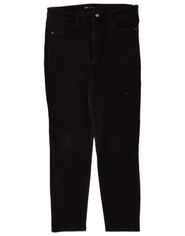 Женские джинсы скинни Zara EU 44, большие W34 L26, черный хлопок