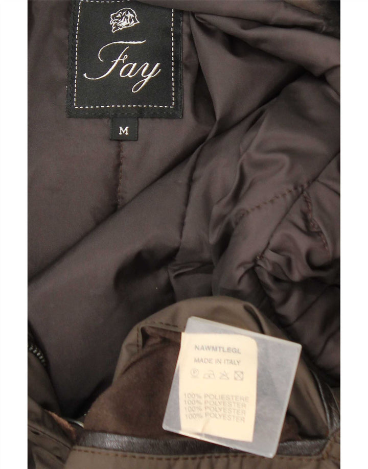 Женское стеганое пальто Fay UK 14, средний коричневый полиэстер