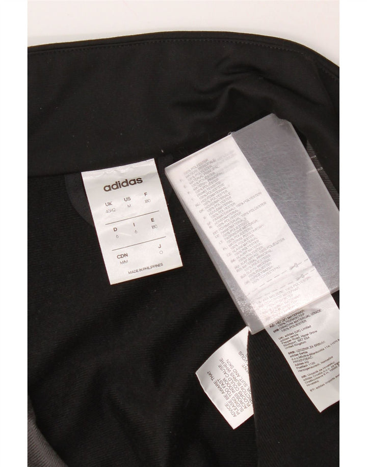 Мужская спортивная куртка Adidas UK 40/42, средний черный, цветной блок