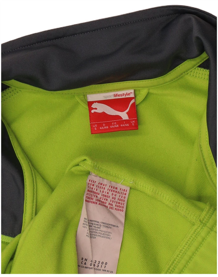Мужская спортивная куртка с графическим рисунком PUMA, маленькая зеленая полиэстер с цветными блоками