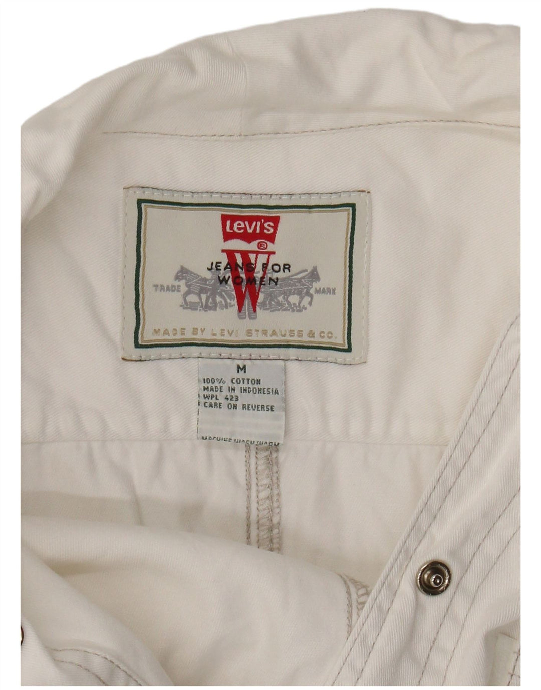 Женская джинсовая рубашка с коротким рукавом Levi's UK 12, средний белый хлопок, хлопок