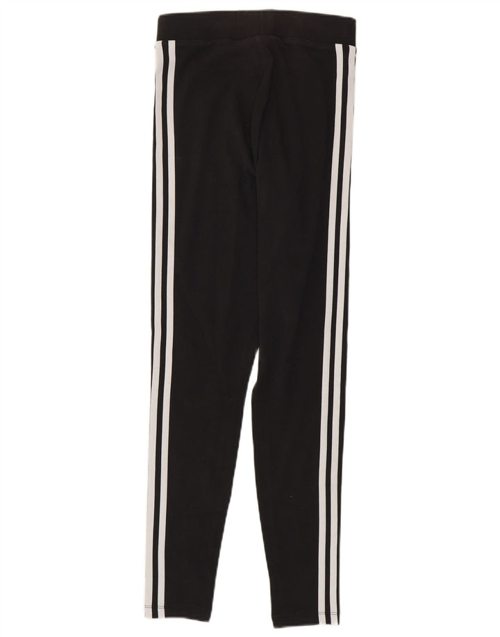 Женские леггинсы Adidas UK 8, маленькие черные хлопковые